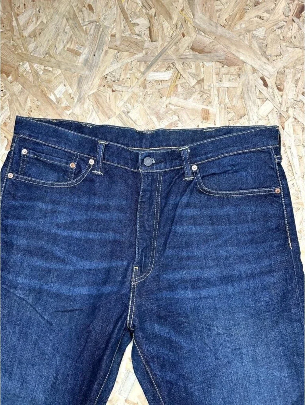 Levis 505 Regular Fit Jeans Mens 38x27 Blue Denim Straight Leg Pants